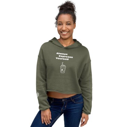 Always Espresso Yourself Crop Hoodie